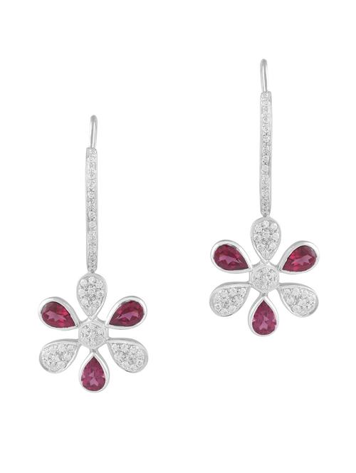 red sterling silver earrings - 10000019 - Very Small Image - 1