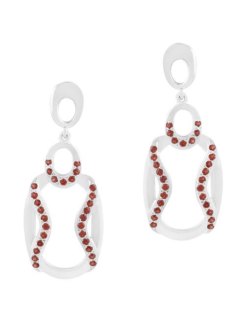 red sterling silver earrings - 10000023 - Very Small Image - 1