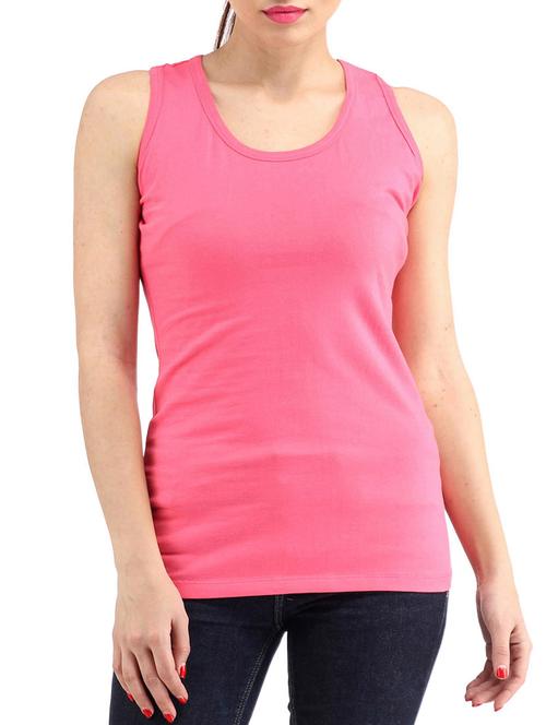 pink cotton tank tee - 10004926 - Very Small Image - 1