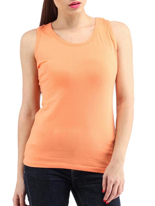 orange cotton tank tee - 10004930 - Very Small Image - 1