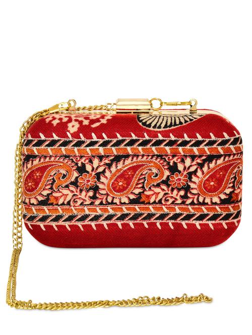 red, orange cotton clutch - 10005451 - Very Small Image - 1