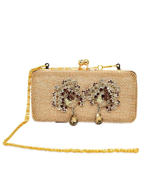 gold metal alloy, stones clutch - 10005456 - Very Small Image - 1