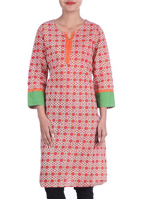 multi color cotton kurta - 10005487 - Very Small Image - 1