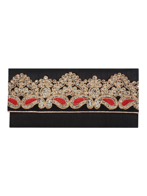 black artsilk clutch - 10008128 - Very Small Image - 1