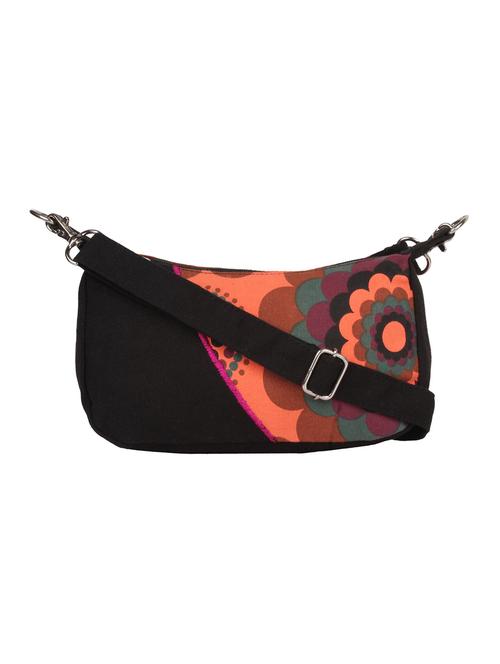 multi printed canvas sling bag - 10008151 - Very Small Image - 1