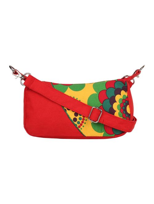multi-colored printed canvas sling bag - 10008152 - Very Small Image - 1