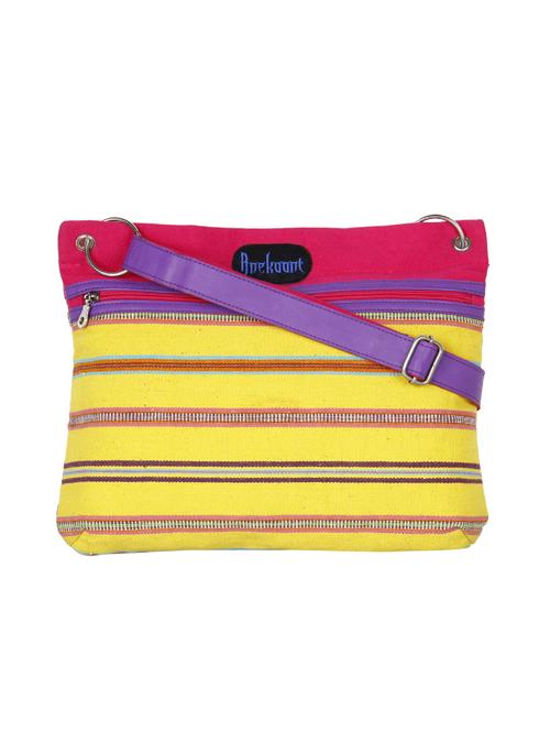 multi-colored canvas sling bag - 10008174 - Very Small Image - 1