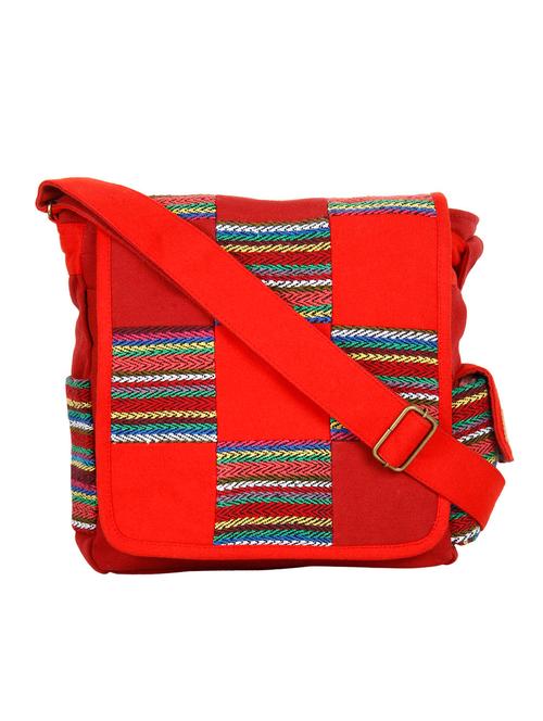 red canvas sling bag - 10008190 - Very Small Image - 1
