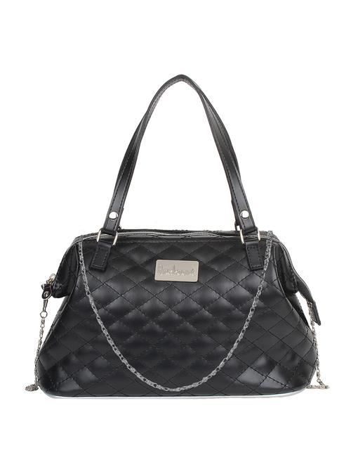 black leatherette quilted handbag - 10008214 - Very Small Image - 1