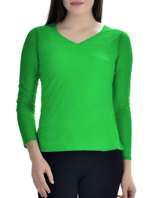 kelly green net top - 10010125 - Very Small Image - 1
