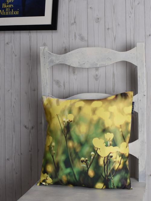 floral printed polyster cushion cover - 1001426 - Very Small Image - 1