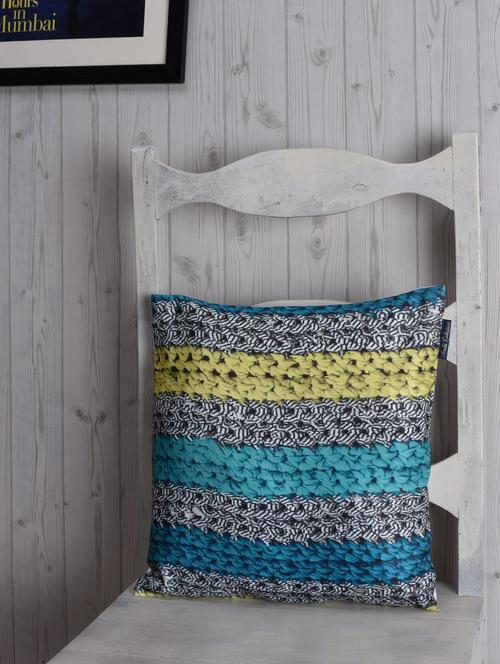 knit printed polyster cushion cover - 1001501 - Very Small Image - 1