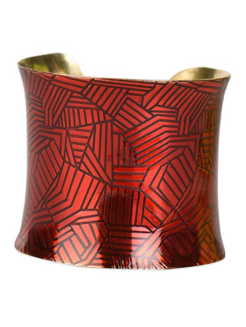 red color metal brass designer bangles - 1001614 - Very Small Image - 1