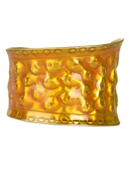 yellow color metal brass designer bangles - 1001621 - Very Small Image - 1