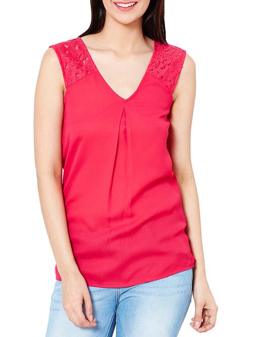 the vanca coral lace detailed and pleated top - 10016772 - Very Small Image - 1