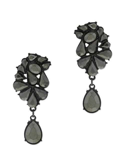 black metal alloy earring - 10018794 - Very Small Image - 1
