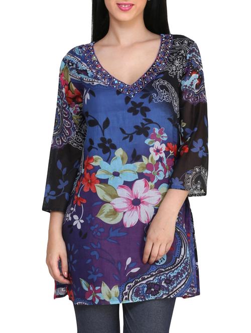 multicolour cotton kurti - 10024381 - Very Small Image - 1