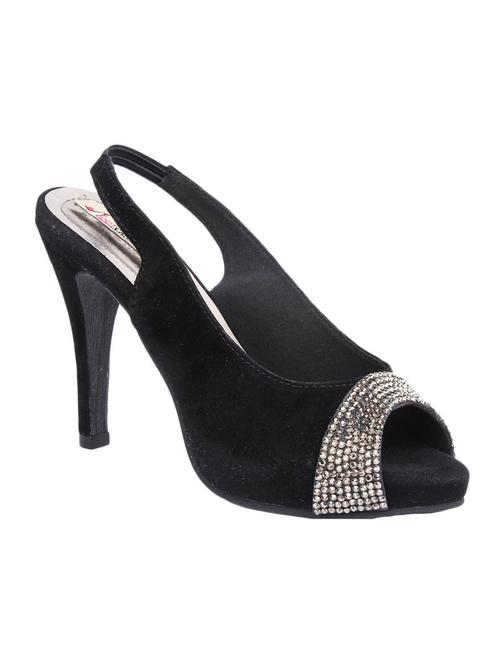 black leatherette sandals - 10025357 - Very Small Image - 1