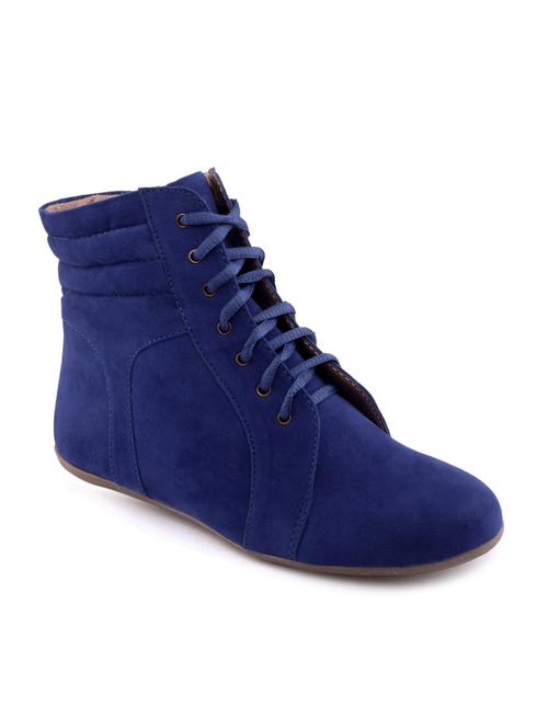 blue suede ankle boot - 10034397 - Very Small Image - 1