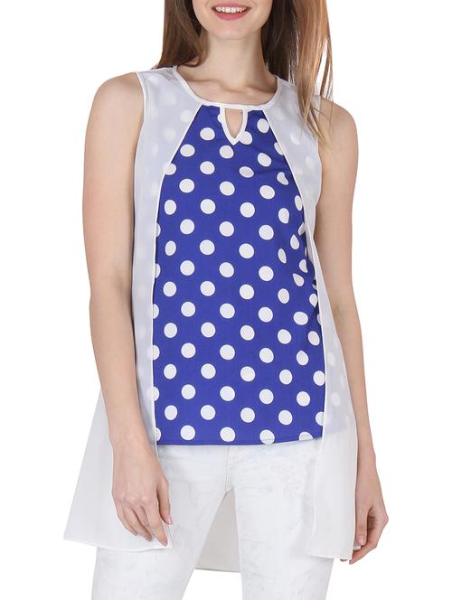 blue georgette tunic - 10035610 - Very Small Image - 1