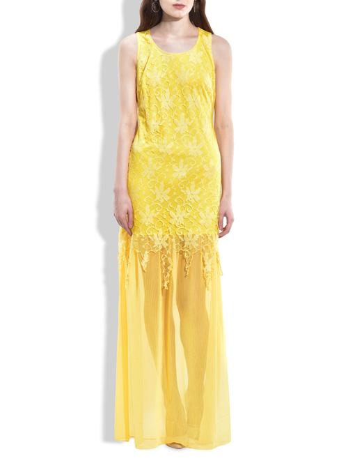 yellow polyester dress - 10036763 - Very Small Image - 1