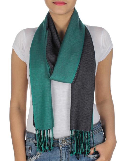 dark green viscose scarf - 10038156 - Very Small Image - 1