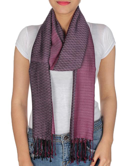 purple viscose scarf - 10038159 - Very Small Image - 1