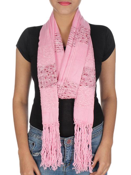 light pink viscose scarf - 10038162 - Very Small Image - 1
