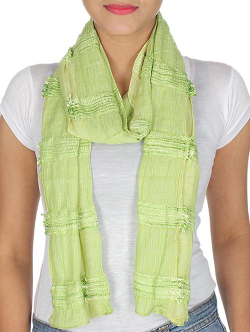 parrot green viscose scarf - 10038170 - Very Small Image - 1