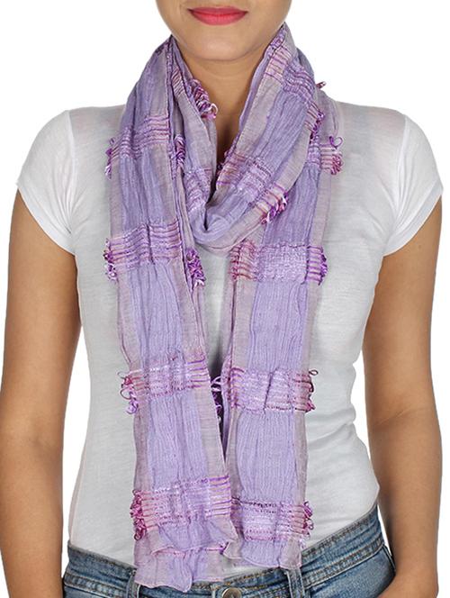 purple viscose scarf - 10038171 - Very Small Image - 1