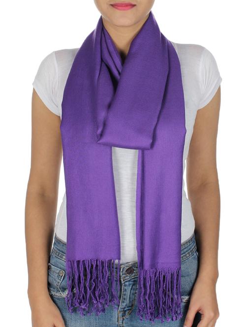 purple viscose scarf - 10038174 - Very Small Image - 1
