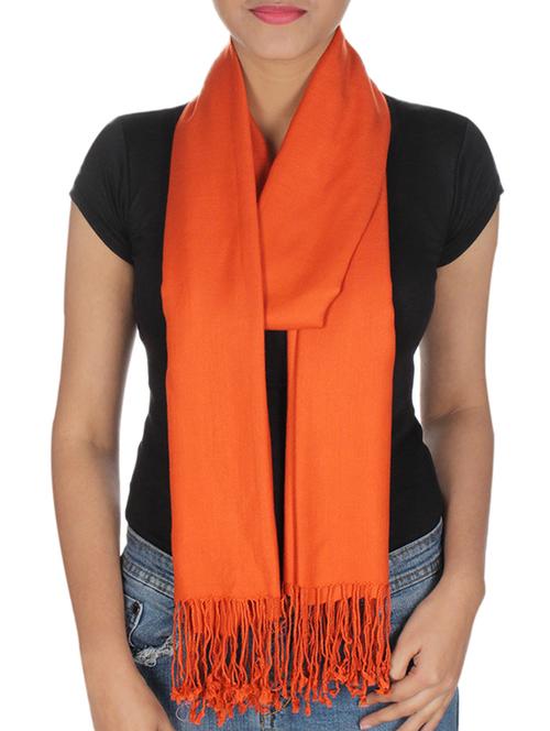 orange viscose scarf - 10038178 - Very Small Image - 1