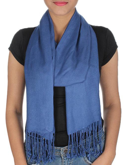 blue viscose scarf - 10038181 - Very Small Image - 1