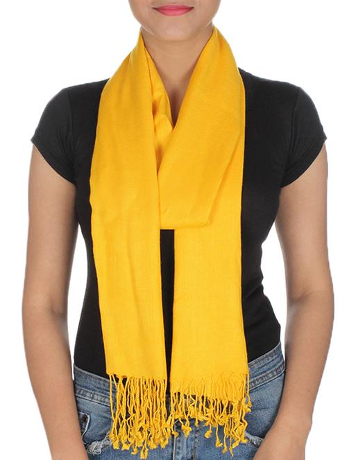 yellow viscose scarf - 10038183 - Very Small Image - 1