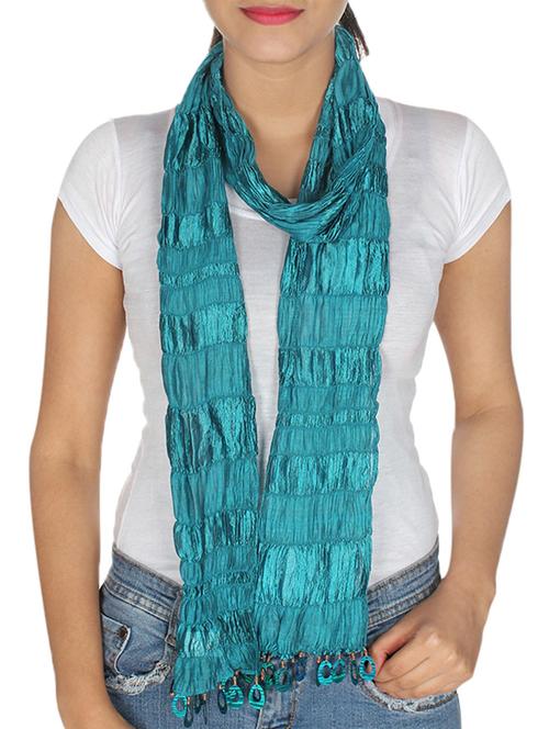 blue polyester scarf - 10038217 - Very Small Image - 1
