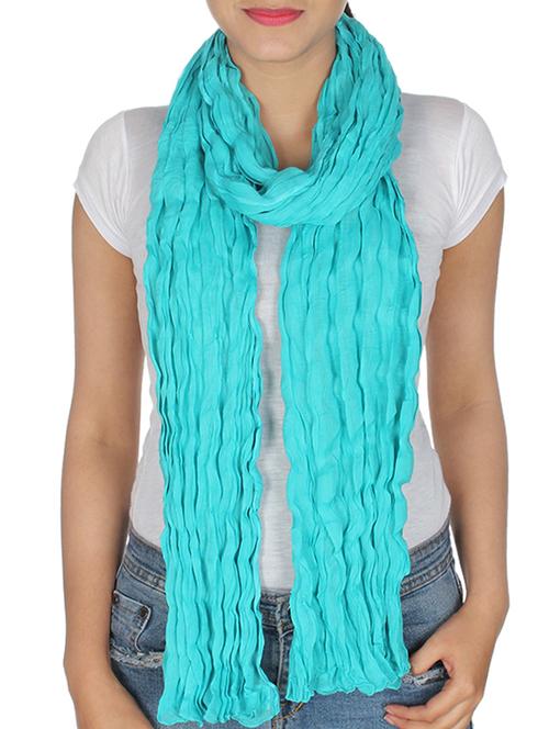 turquoise cotton scarf - 10038227 - Very Small Image - 1