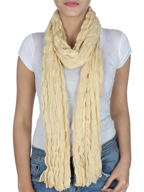 cream cotton scarf - 10038229 - Very Small Image - 1