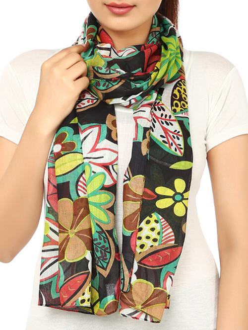multi colored cotton scarf - 10038246 - Very Small Image - 1