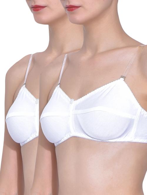 fabme white cotton bra combo - 10041457 - Very Small Image - 1