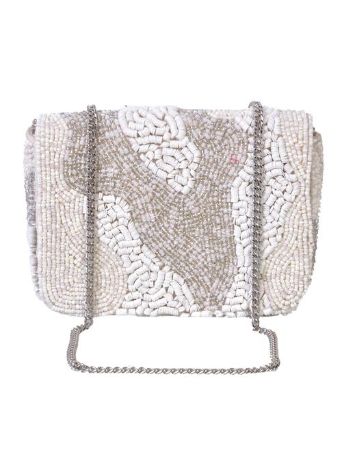 white cotton clutch - 10042279 - Very Small Image - 1