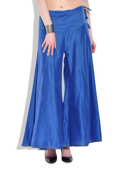 chanderi blue sharara - 10044257 - Very Small Image - 1