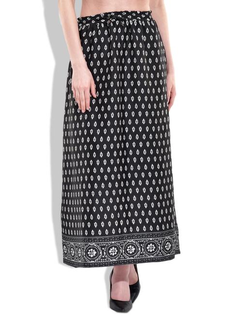 black poly crepe skirts - 10046812 - Very Small Image - 1