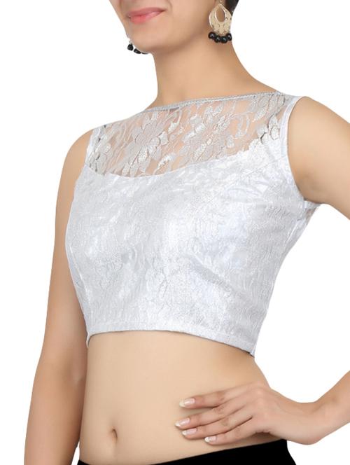 silver Net with Gota blouse - 10046859 - Very Small Image - 1