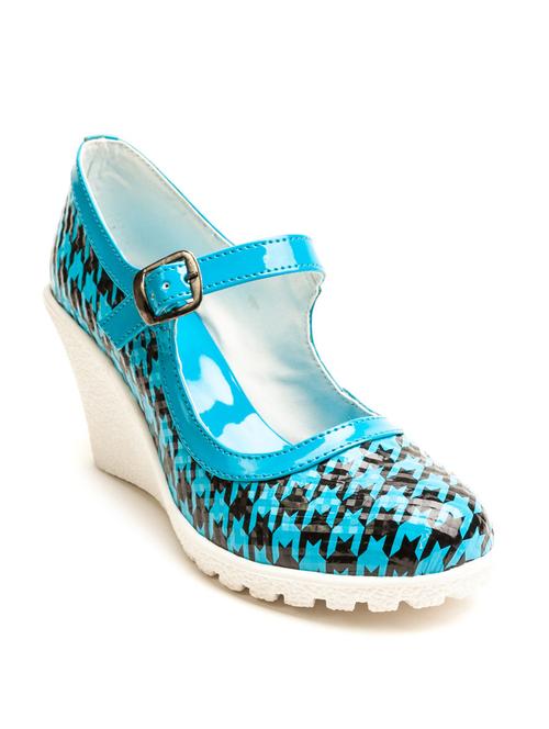 marc loire women's perky chic printed blue ballerina heels - 10051518 - Very Small Image - 1