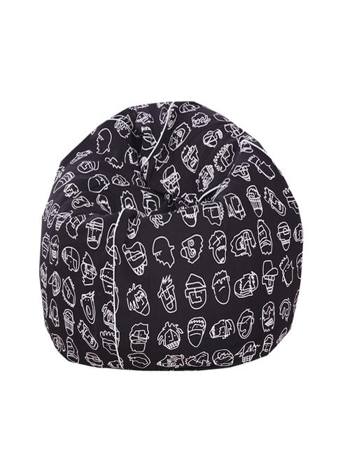 multi colored cotton bean bag cover - 10052299 - Very Small Image - 1