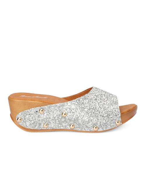 silver open-toed platform wedges - 1005731 - Very Small Image - 1