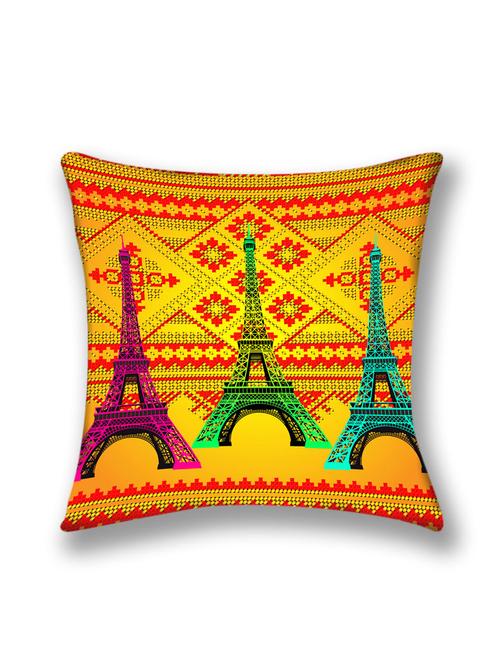 cushion pallete eiffel tower digital printed cushion cover (16x16) - 10059671 - Very Small Image - 1