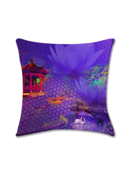 cushion pallete beautiful lotus cushion cover (16x16) - 10059786 - Very Small Image - 1