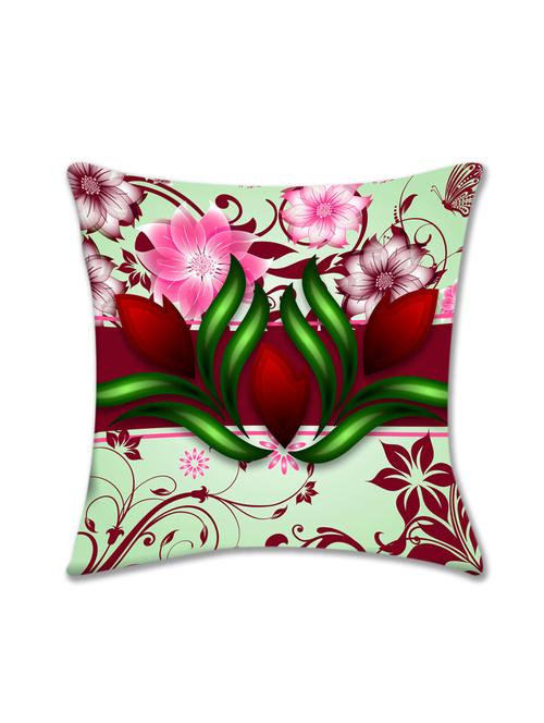 cushion pallete beautiful pink floral cushion cover (16x16) - 10059803 - Very Small Image - 1