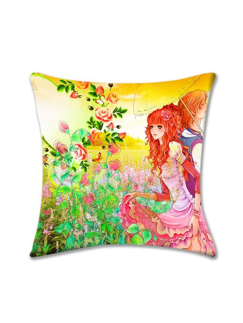 cushion pallete beautiful couple cushion cover (16x16) - 10059818 - Very Small Image - 1